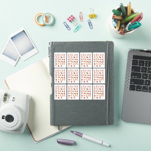 12pcs American Sign Language Alphabet Board, Asl  シール (iPadカバー)