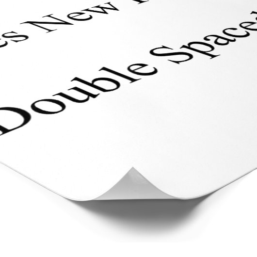 12pt Times New Roman Double Spaced  ポスター (角)