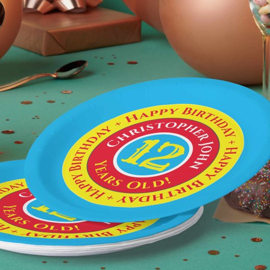 12thバースデーパーティー紙プレート ペーパープレート