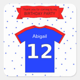 12thバースデーパ感謝していーティー名前をカスタムすると文字 スクエアシール