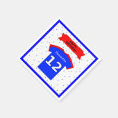 12th誕生日パーティー名前をカスタムする スタンダードカクテルナプキン (角)