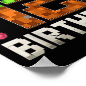 12th Birthday 12 Year Old Birthday Boy Gamer Pixel ポスター (角)