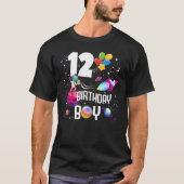 12th Birthday Boy Astronaut Space 12 Years Old Roc Tシャツ (正面)