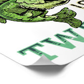 12th Birthday Fishing Gift Bass Fish Bday Party Fi ポスター (角)