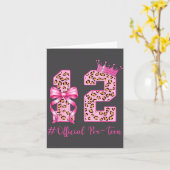 12th Birthday Girl Nk Coquette Bow Leopard 12 Year カード (黄色い花)
