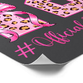 12th Birthday Girl Nk Coquette Bow Leopard 12 Year ポスター (角)