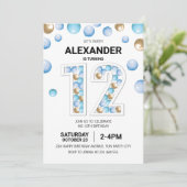 12th Birthday Party, Blue and Balloon Boy 招待状 (スタンド正面)