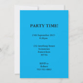 12th Birthday Party Invitation名前の追加 招待状 (裏面)