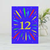 12th Birthday Party Invitation Explosion(パーティーの招待状 招待状 (スタンド正面)