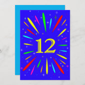 12th Birthday Party Invitation Explosion(パーティーの招待状 招待状 (正面/裏面)