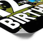 12th Birthday Party Paintll Player Gamer 12 Years  ポスター (角)