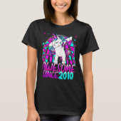 12th Birthday Rainbow 12 Year Old Dabbing Unicorn  Tシャツ (正面)