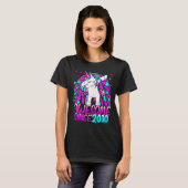 12th Birthday Rainbow 12 Year Old Dabbing Unicorn  Tシャツ (正面フル)