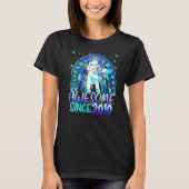 12th Birthday Rainbow 12 Year Old Flossing Unicorn Tシャツ (正面)
