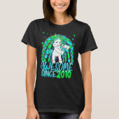 12th Birthday Rainbow 12 Year Old Flossing Unicorn Tシャツ (正面)