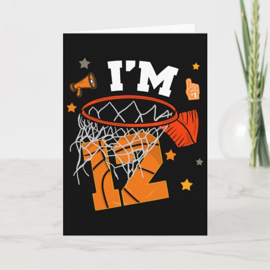 12th Birthday Sketll Boy Twelve Years 12 Yr Old Bd カード (正面)