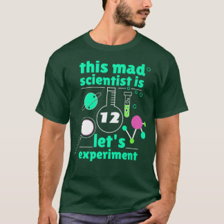 12th Birthday Twelve Science Mad Scientist Chemist Tシャツ