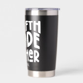 12th Grade Teacher Minimalist Text 保温保冷タンブラー (左面)