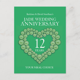 12th Jade Wedding Anniversary green meal selection エンクロージャーカード