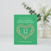 12th Jade Wedding Anniversary green meal selection エンクロージャーカード (スタンド正面)