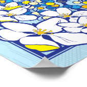 12x12アールヌーボースタイルソンバードプリント ポスター (角)