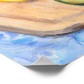 12x12インチプリント、「アボカドとレモン」 ポスター (角)