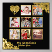 12x12フォトコラージギフトゴールドフォイルレースのアクセント 箔ポスター (正面)