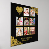 12x12フォトコラージギフトゴールドフォイルレースのアクセント 箔ポスター (レイダウン)