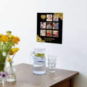 12x12フォトコラージギフトゴールドフォイルレースのアクセント 箔ポスター (レイダウン (キッチン))