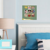 12x12フォトコラージゴールドフォイルセージオリーブグリーン 箔ポスター (インサイチュ (寝室))