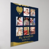 12x12フォトコラージュ実在金箔ウォールアート 箔ポスター (レイダウン)