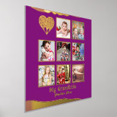 12x12フォトコラージョ実在ンゴールドフォイルマゼンタピンク 箔ポスター (レイダウン)