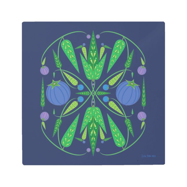 12x12ブルーベリーのガーディアン金属プリント メタルプリント (正面)