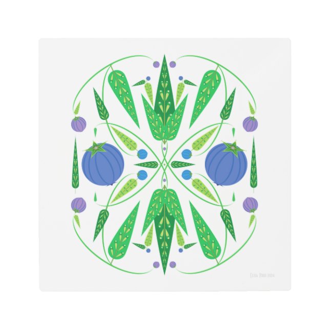 12x12ブルーベリーのガーディアン金属プリント メタルプリント (正面)