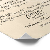 12x12ヴィンテージ孔雀1結婚 -パーソナライズされたs ポスター (角)