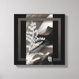 12x12" テラの優しいささやき 抽象的なブラウンの花 キャンバスプリント