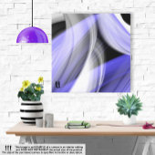 12x12" ラベンダームーントレンド抽象芸術バイオレット キャンバスプリント