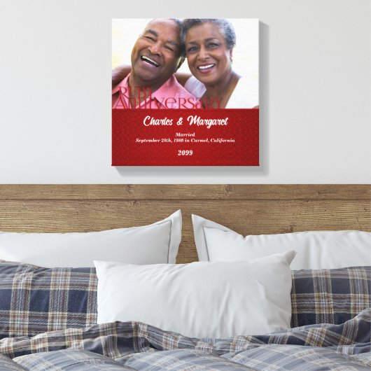 12x12 Ruby 60th Anniversary Photo キャンバスプリント (インサイチュ (寝室))