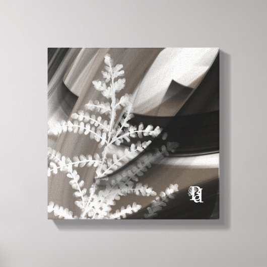 12x12" Terra’s Tender Whisper Abstract Brown Flowe キャンバスプリント (正面)