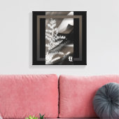 12x12" Terra’s Tender Whisper Abstract Brown Flowe キャンバスプリント (インサイチュ (リビング))