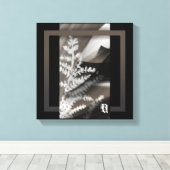 12x12" Terra’s Tender Whisper Abstract Brown Flowe キャンバスプリント (インサイチュ (ウッドフロア))