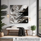 12x12" Terra’s Tender Whisper Abstract Brown Flowe キャンバスプリント