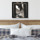 12x12" Terra’s Tender Whisper Abstract Brown Flowe キャンバスプリント (インサイチュ (寝室))