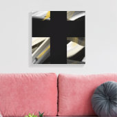 12x12" Trend Abstract Art Canvas Black White Gold キャンバスプリント (インサイチュ (リビング))