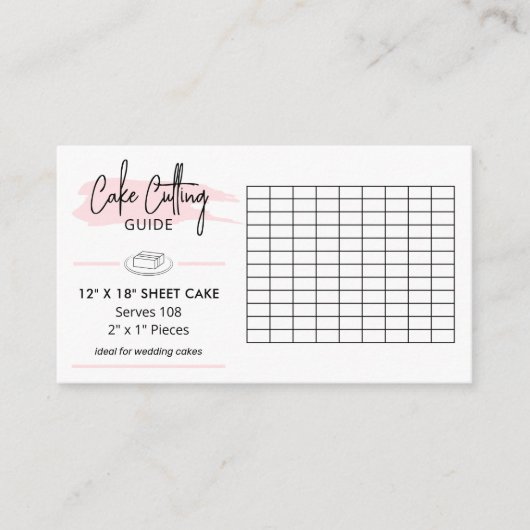 12x18インチシー結婚トのケーキ切断ガイド2x1スライス エンクロージャーカード (正面)