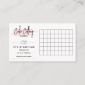 12x18インチパーティーケーキ切断ガイド2x2サービング エンクロージャーカード (正面)