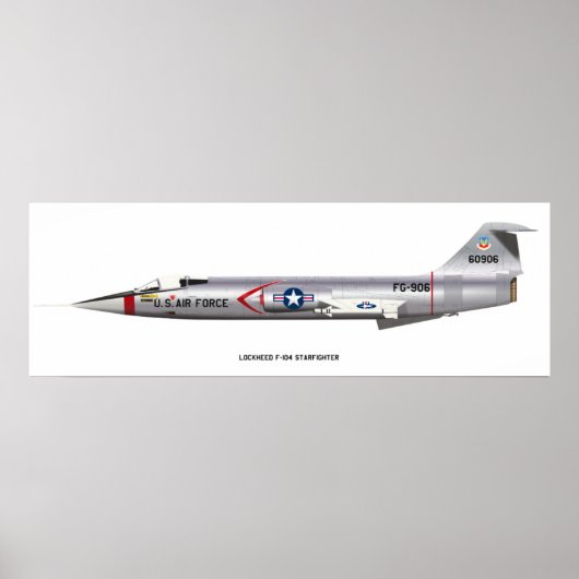 12x36 Lockheed F-104スターファイターのポスター ポスター (正面)