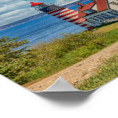 12x8ウエストクードディヘッドライトハウス、ルベック、メイン ポスター (角)