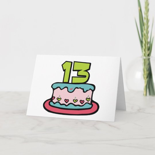 13歳のお誕生日ケーキ カード Zazzle Co Jp