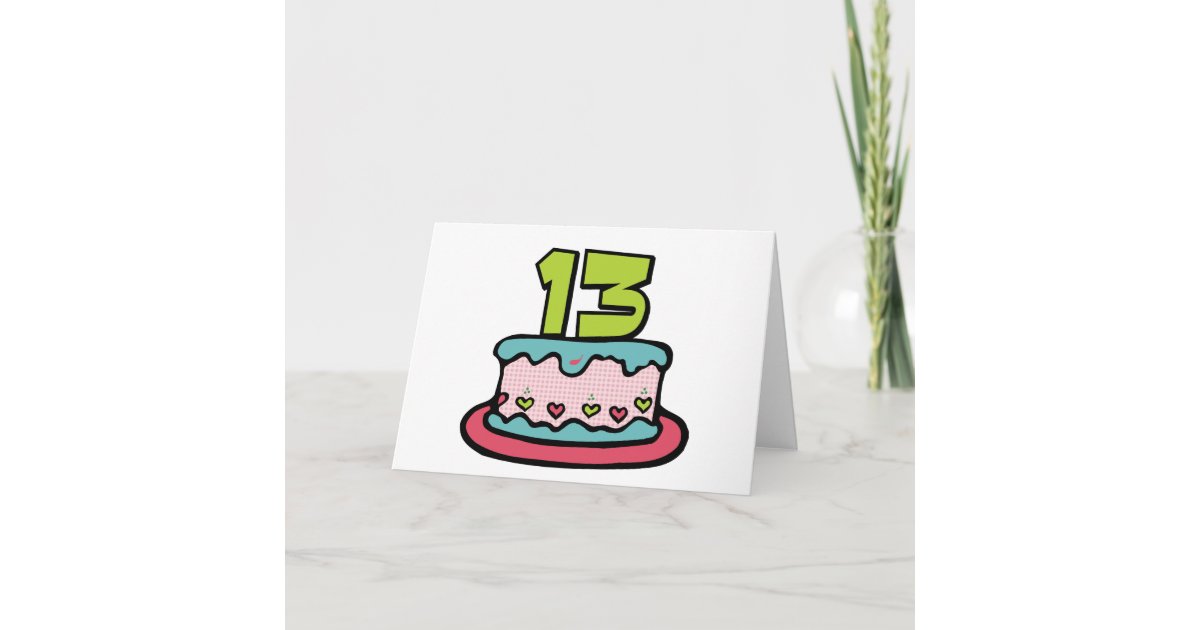 13歳のお誕生日ケーキ カード Zazzle Co Jp 13歳のお誕生日ケーキ カード Zazzle Co Jp
